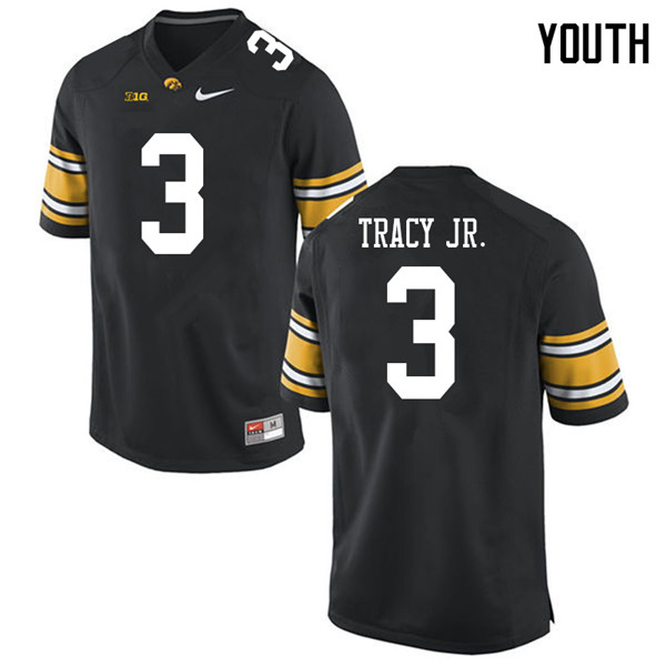 Youth #3 Tyrone Tracy Jr. Iowa Hawkeyes College Football Jerseys Sale-Black